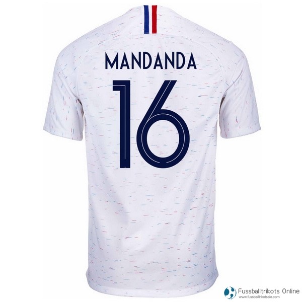 Frankreich Trikot Auswarts Mandanda 2018 Weiß Fussballtrikots Günstig